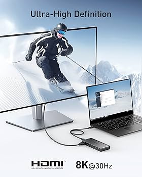 Anker USB C Hub, 556 USB-C Hub (USB4, 8-in-1) with 1.6ft